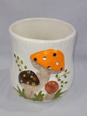 Sears Merry Mushroom Vintage 10.5" Ceramic Cannister Cookie Jar Container